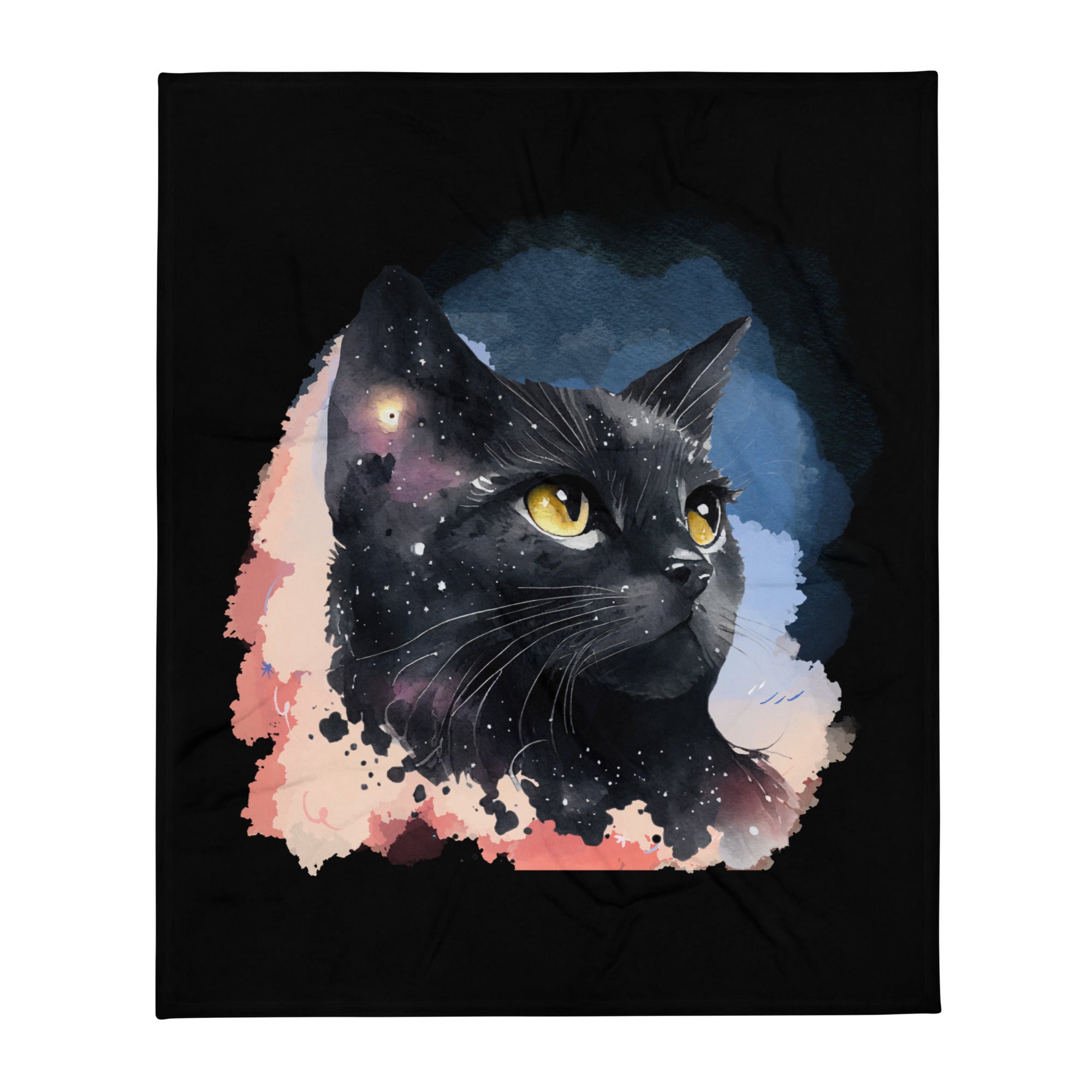 Contemplating Cat - Custom Throw Blanket